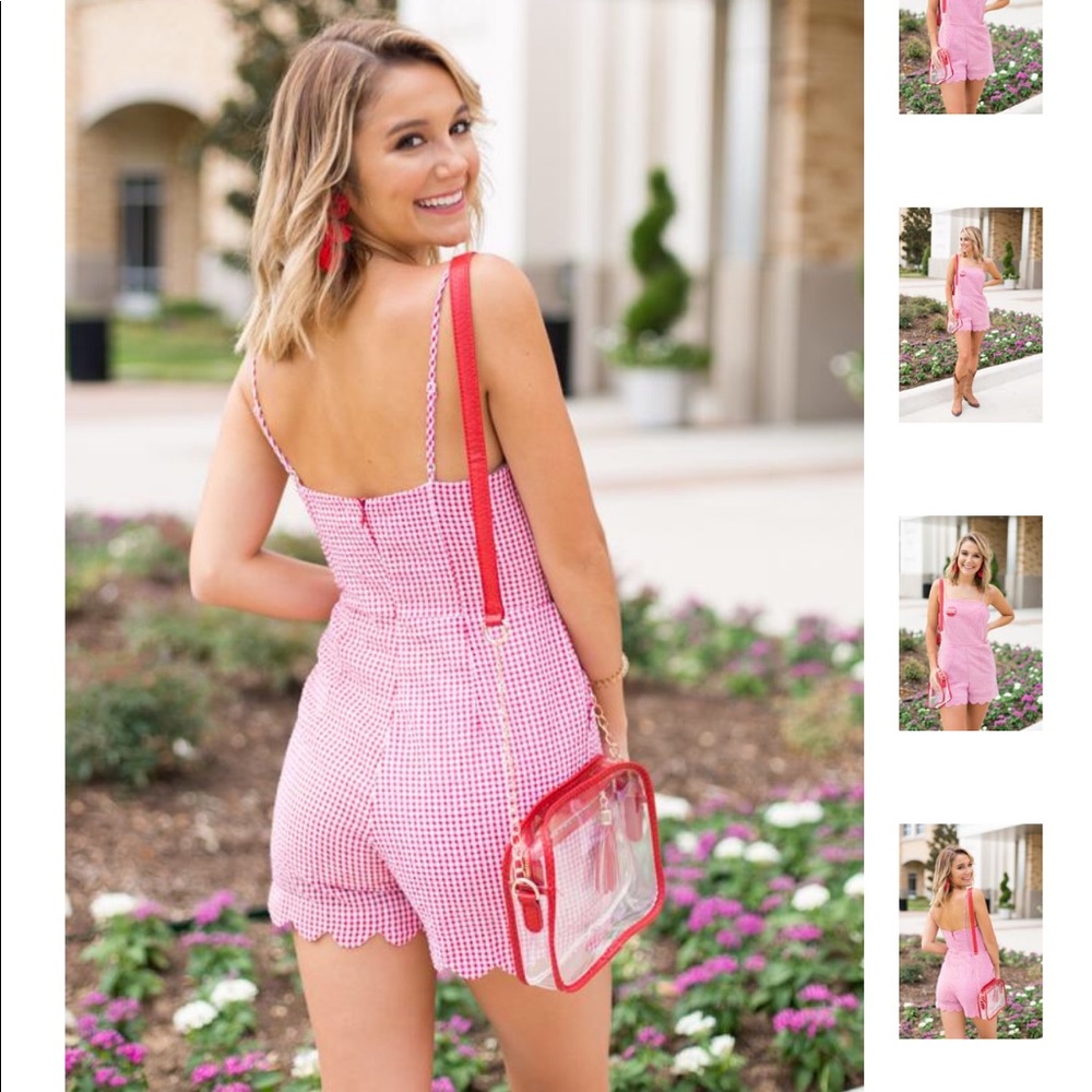 Gingham romper The Impeccable Pig Boutique NWT L